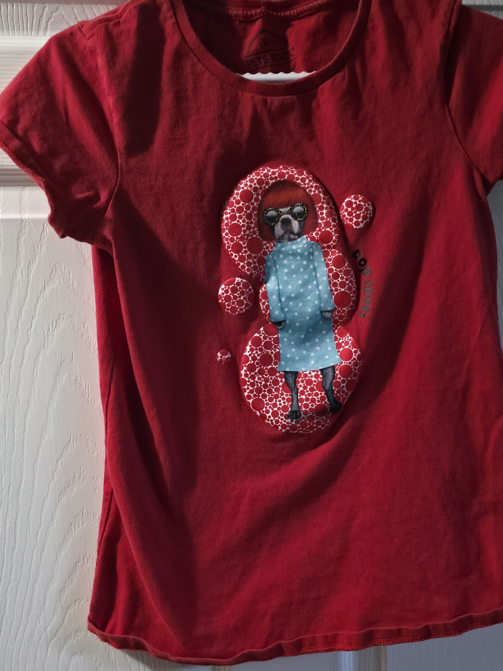 4/$25 Deal! Red Short-Sleeve Graphic Tee with Pet Rocks Themed Character